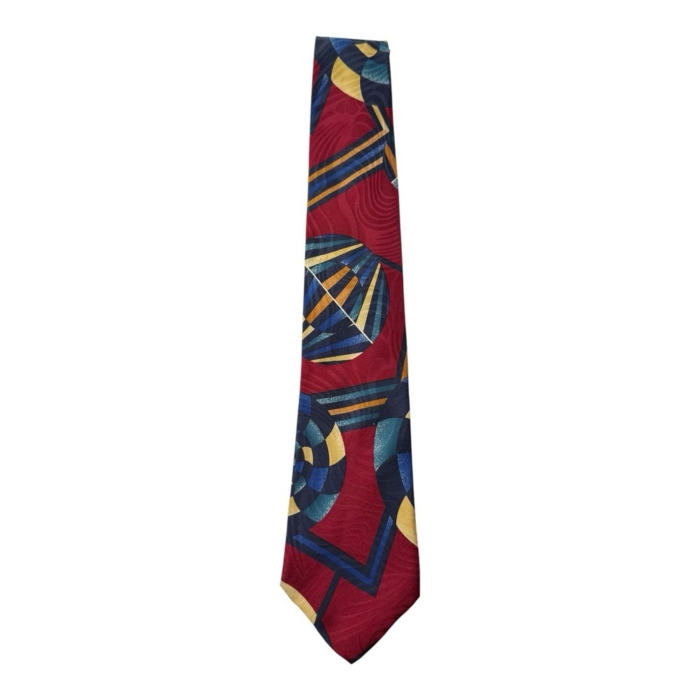 Robert Talbott International Collection Silk Tie Abstract Geometric Made Italy